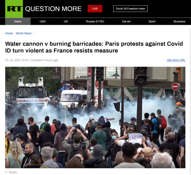 乱了!法国巴黎爆发大规模抗议:超万人上街,示威者袭警,警察出动...