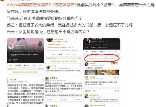 苏芒马薇薇六六微博被禁言,三人曾公开力挺吴亦凡,多年后遭打脸