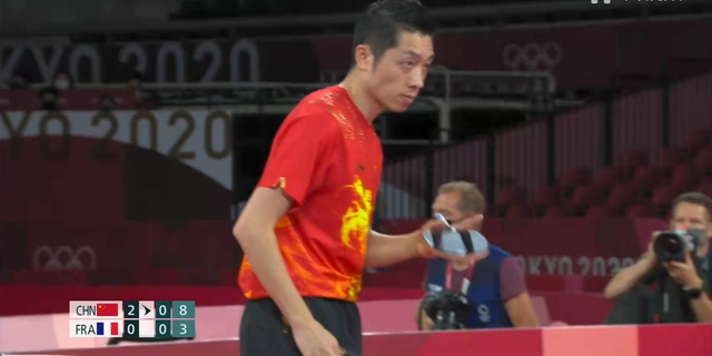 3-0!国乒男团晋级四强,许昕赢两场,刘国梁现场观战,马龙轻松