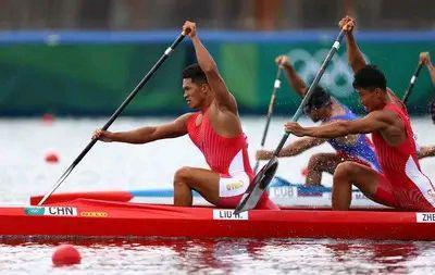 8月3日,东京奥运会皮划艇静水项目,男子1000米双人划艇半决赛