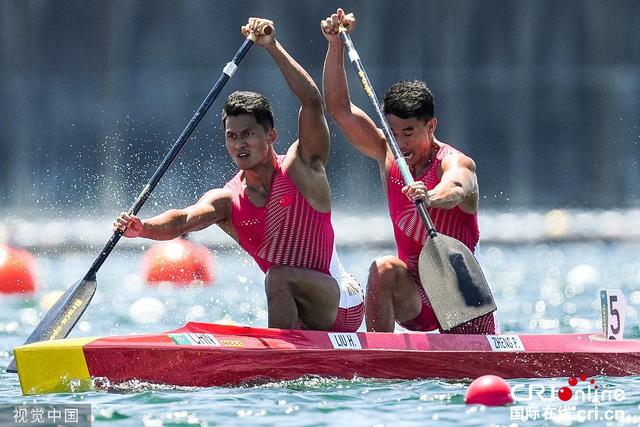 男子1000米双人划艇-刘浩/郑鹏飞摘银 古巴夺冠