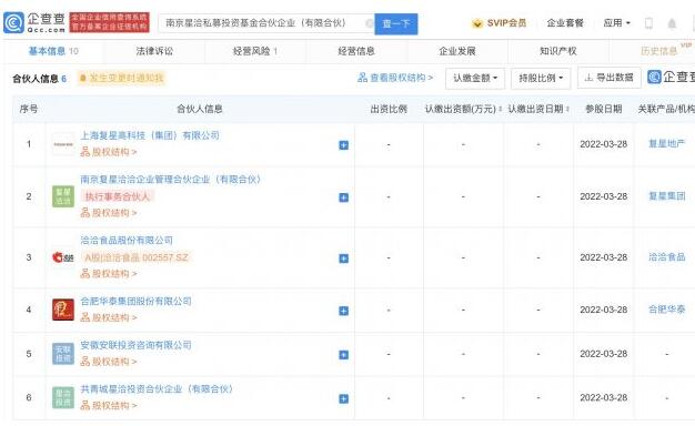 洽洽食品投资成立私募公司 注册资本5亿元