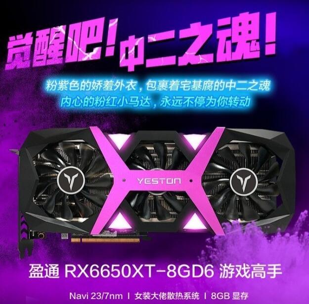 盈通RX 6650XT显卡原价补货 3099元还送100元E卡