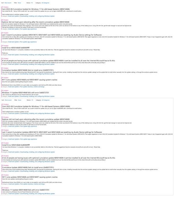 Win11又出离谱Bug：修复无法升级问题的补丁安装更新失败